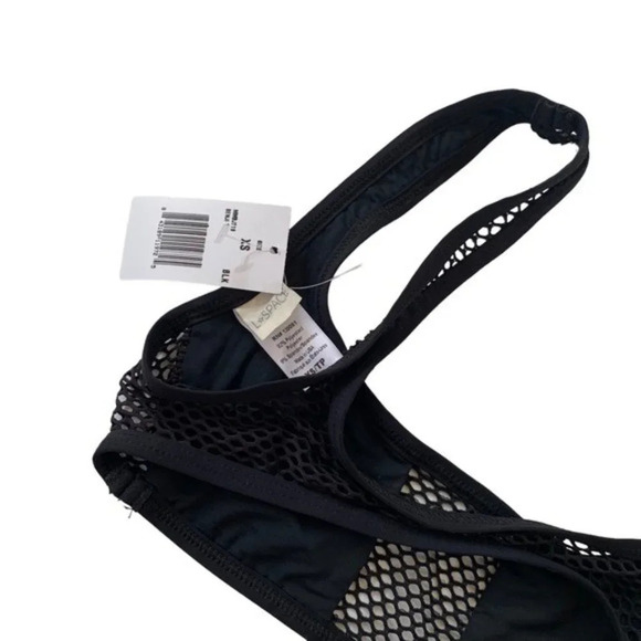 L Space Bikini Benji Mesh Swim Bikini Top Black Size XS NWT - Picture 7 of 12